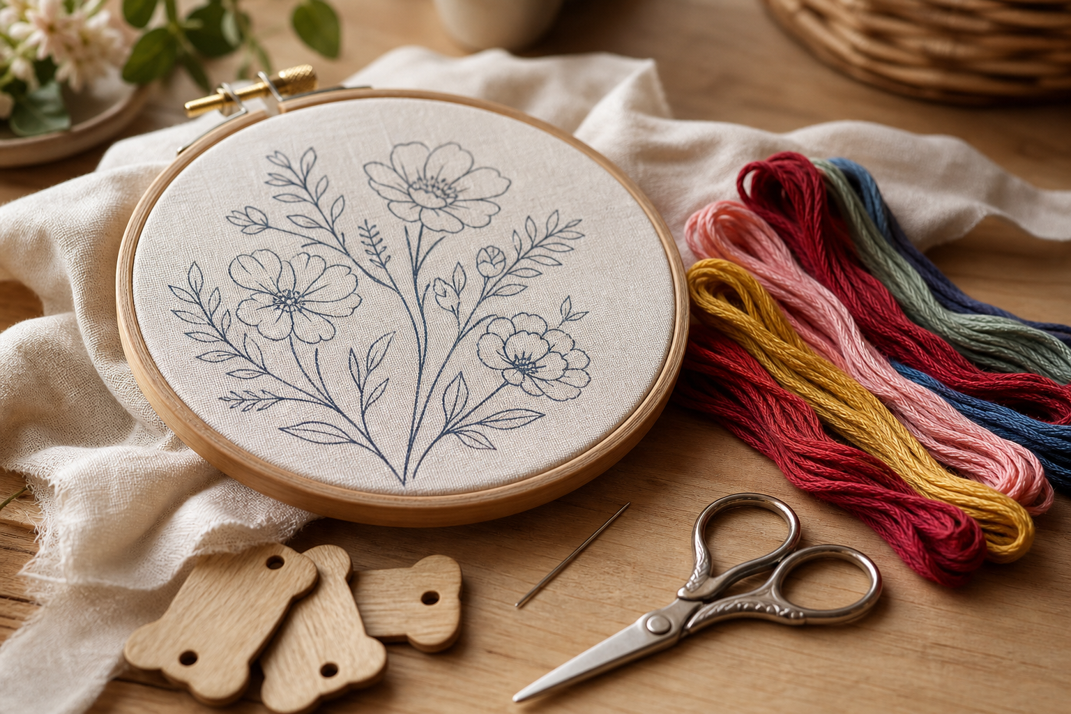 Une broderie en kit bien choisie facilite les premiers points