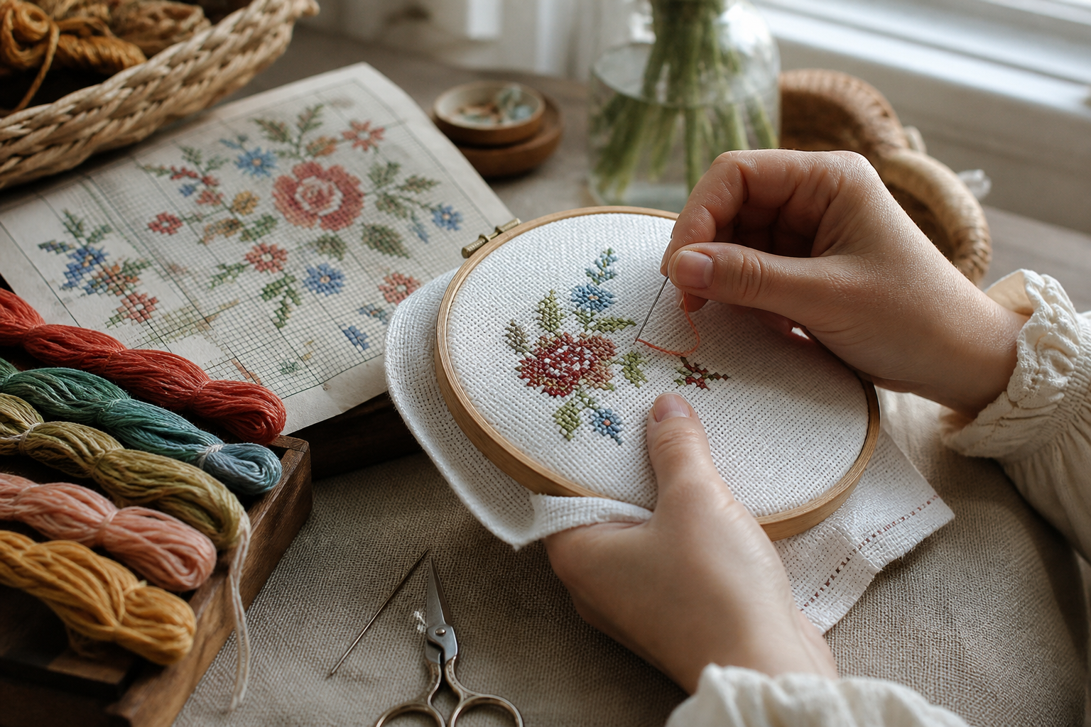 Une broderie au Point de croix gratuite se choisit avec soin
