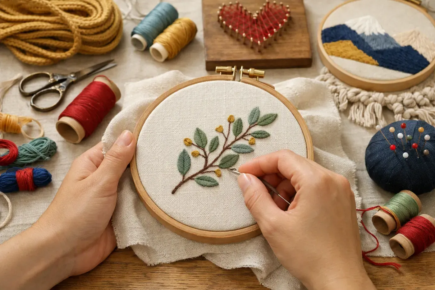 Apprendre la broderie : le guide du tout premier fil
