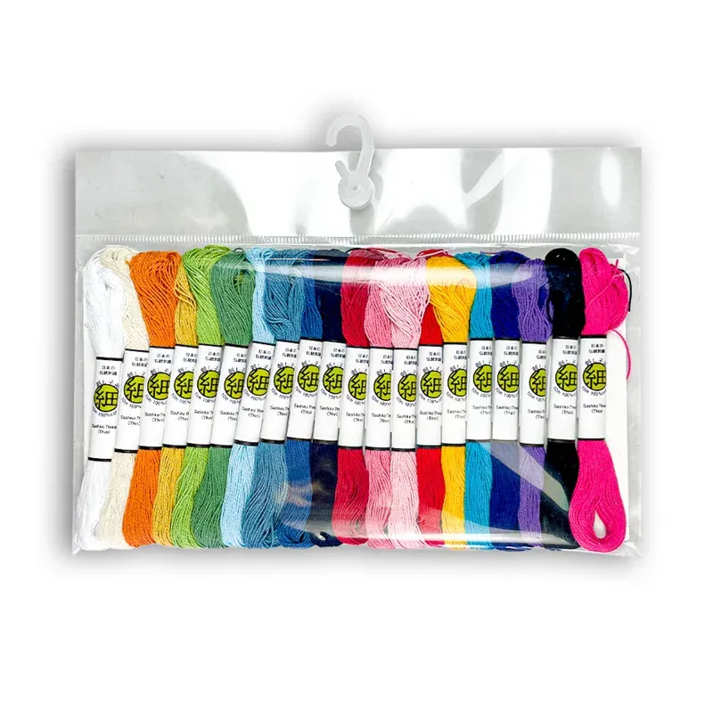Assortiment de 20 échevettes sashiko fines Olympus : vue 1