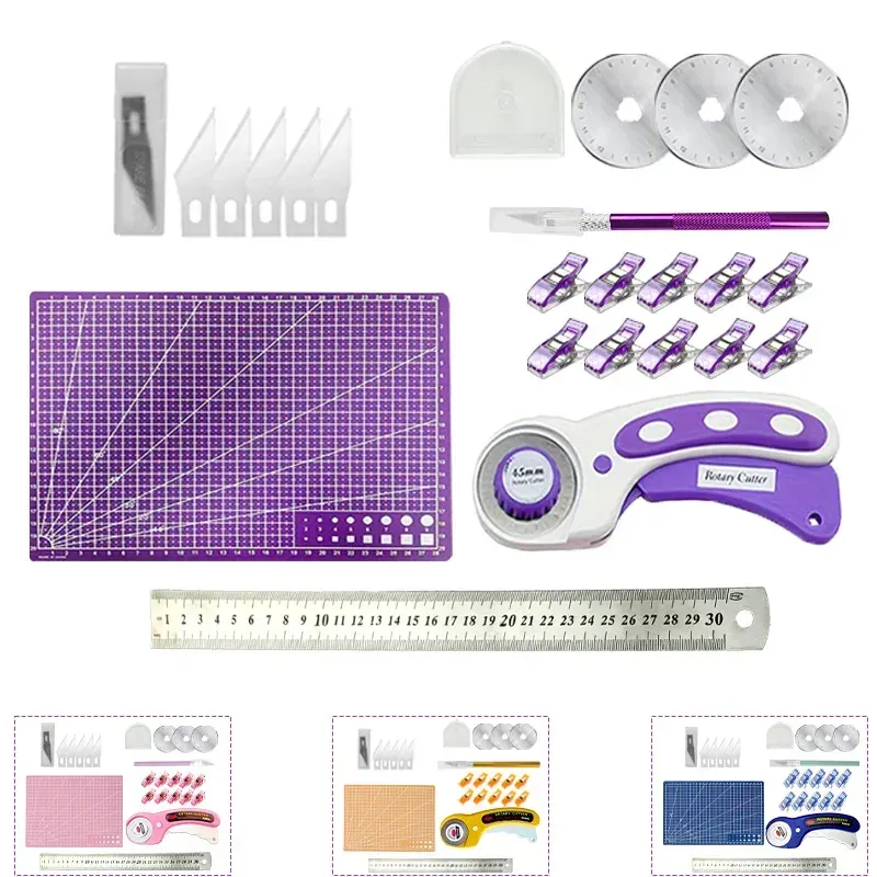 Ensemble de 7 outils couture et patchwork 45 mm : vue 1