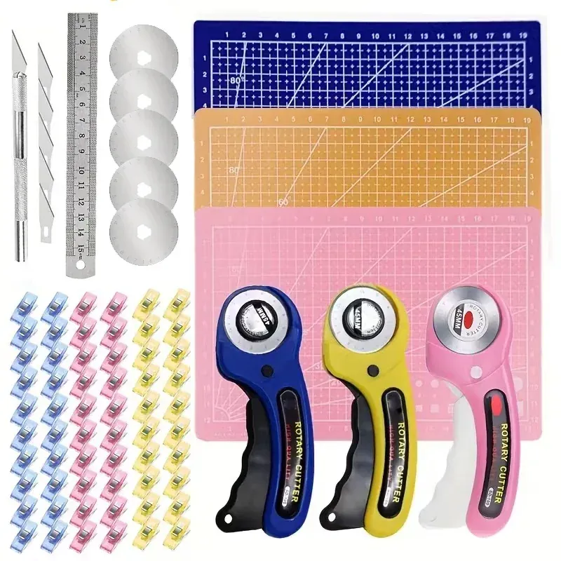 Ensemble de coupe couture 25 pièces, cutter 45 mm
