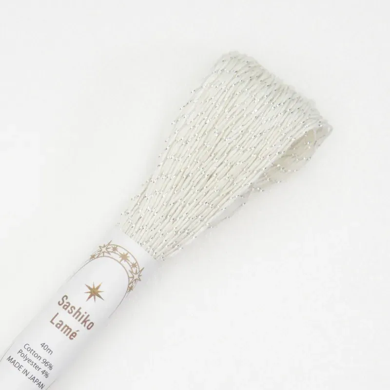 Fil sashiko lamé effet métallisé, lot de 6 échevettes : vue 1