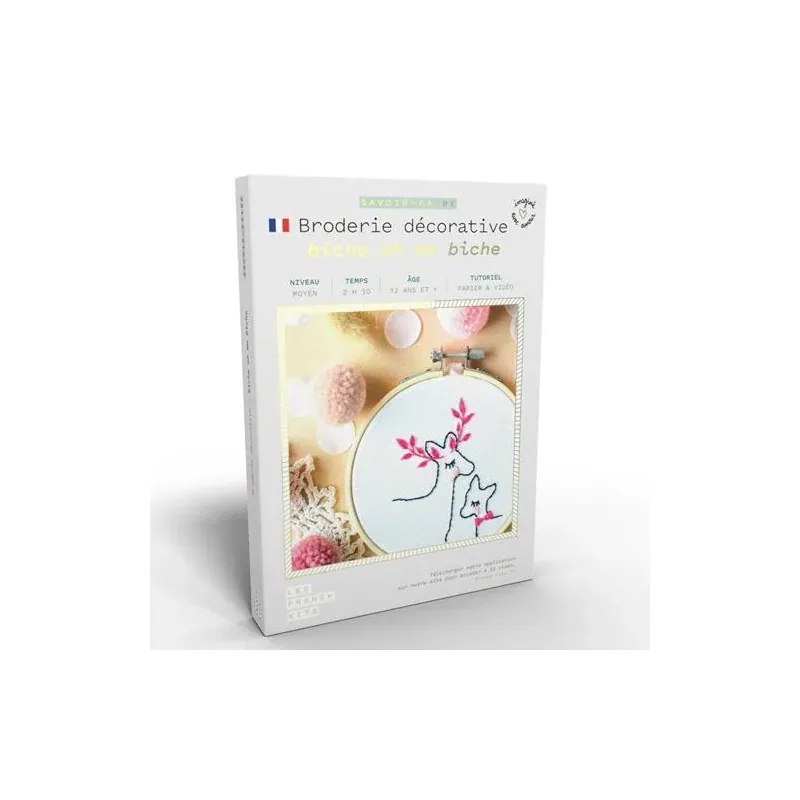 Kit broderie décorative Biche oh ma biche, animaux : vue 1