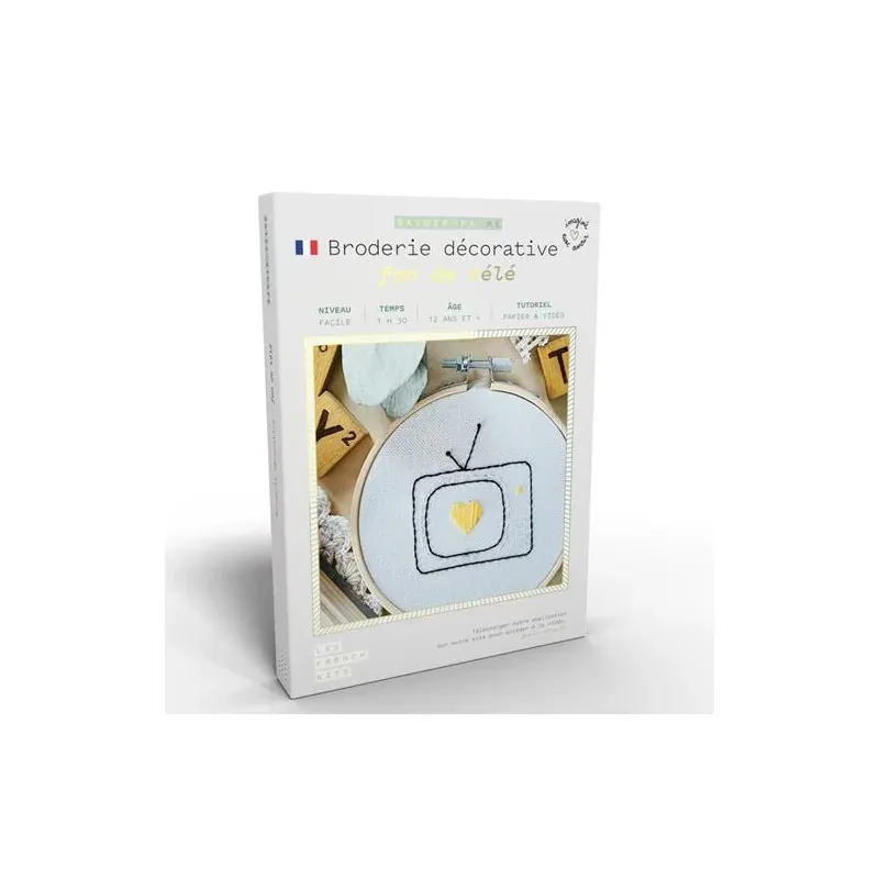 Kit broderie décorative fan de TV, niveau débutant : vue 1