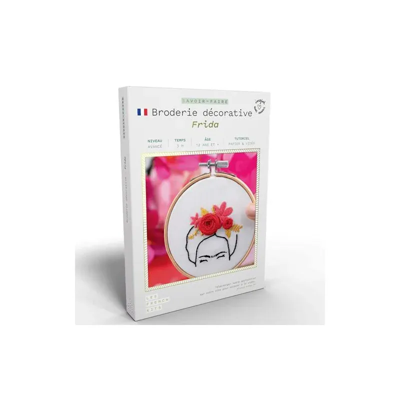 Kit broderie décorative Frida, boîte 13 x 18 cm : vue 1