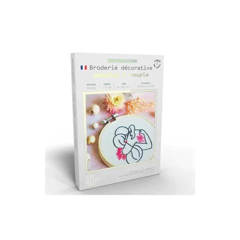 Kit broderie décorative Passion & couple, débutant : vue 1