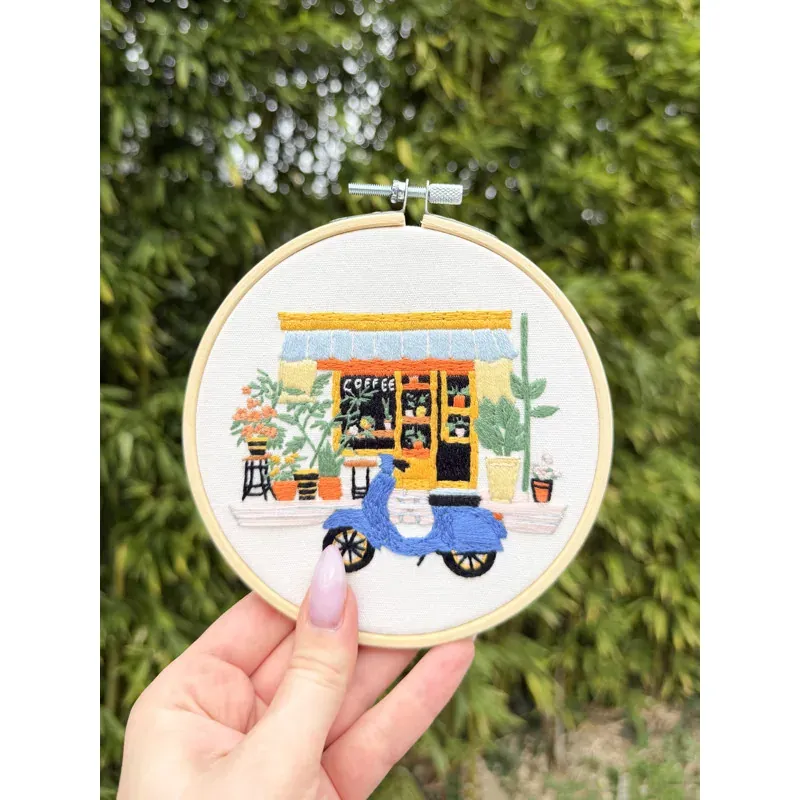 Kit broderie Dolce Vita avec tambour 15 cm : vue 1