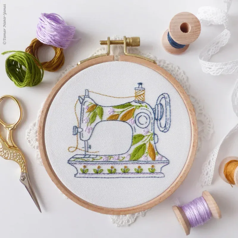 Kit broderie machine à coudre Tamar Ny, 16 x 16 cm : vue 1