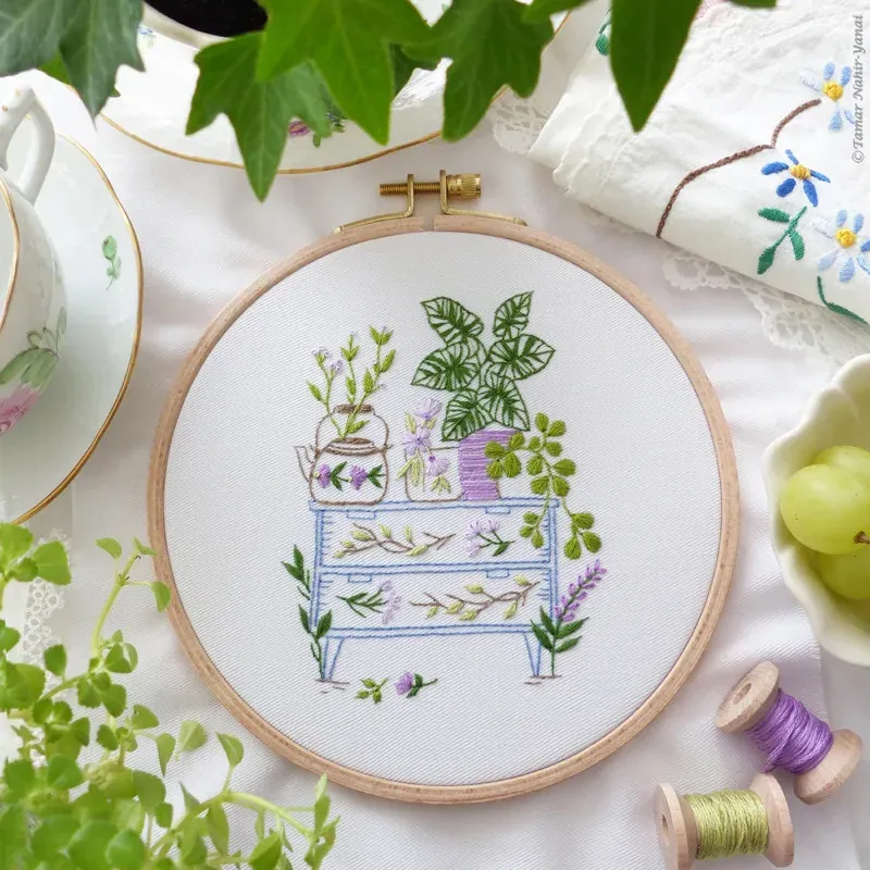 Kit broderie traditionnelle Let it grow, 21 x 21 cm : vue 1