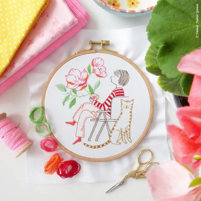 Kit broderie traditionnelle Me & My Tiger, 21 x 21 cm : vue 1
