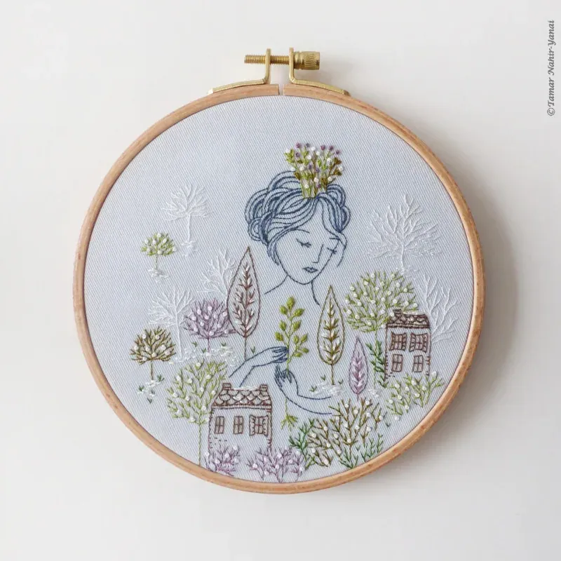 Kit broderie traditionnelle Winter Queen, 21 x 21 cm : vue 1