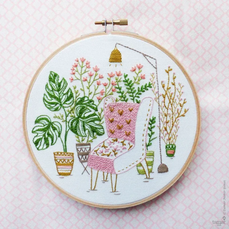 Kit broderie Urban Jungle Tamar Ny, 21 x 21 cm : vue 1