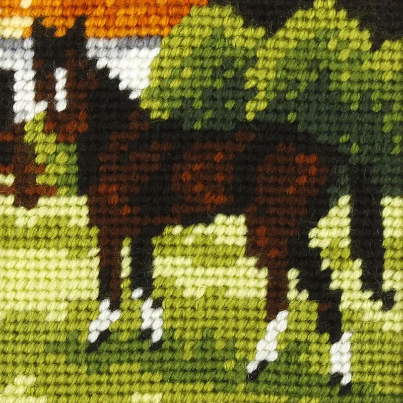 Kit canevas enfant cheval à broder, 16,5 x 16,5 cm : vue 1