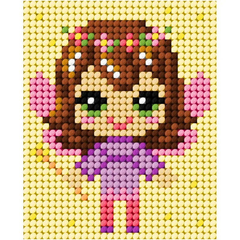 Kit canevas enfant petite libellule kawaii, 17 x 20,5 cm : vue 1