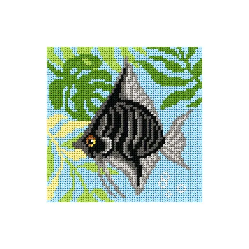 Kit canevas motif scalaire Orchidea, 26 x 26 cm : vue 1