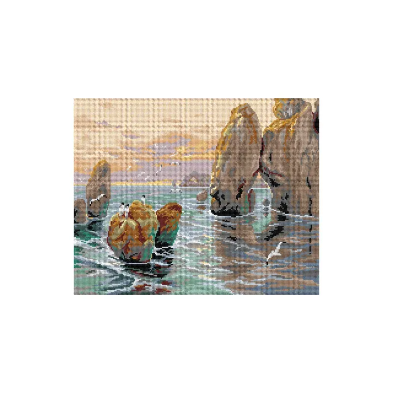 Kit canevas Soirée d’après Janny, 40 x 50 cm : vue 1