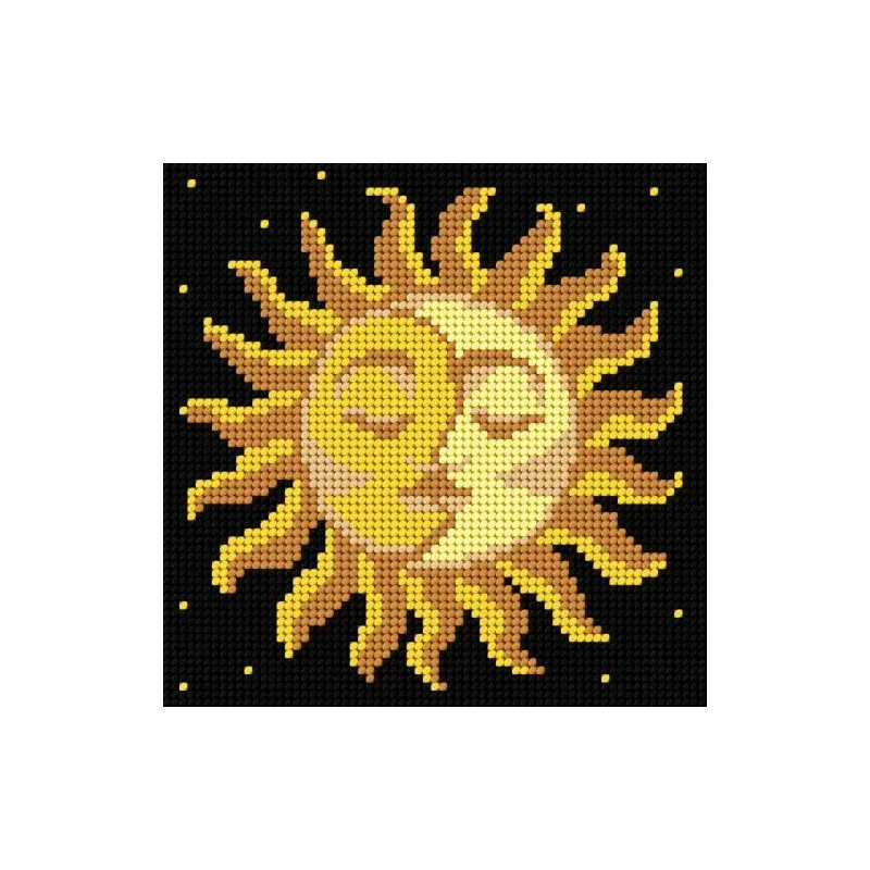Kit canevas Soleil Slowcraft débutant, 26 x 26 cm : vue 1
