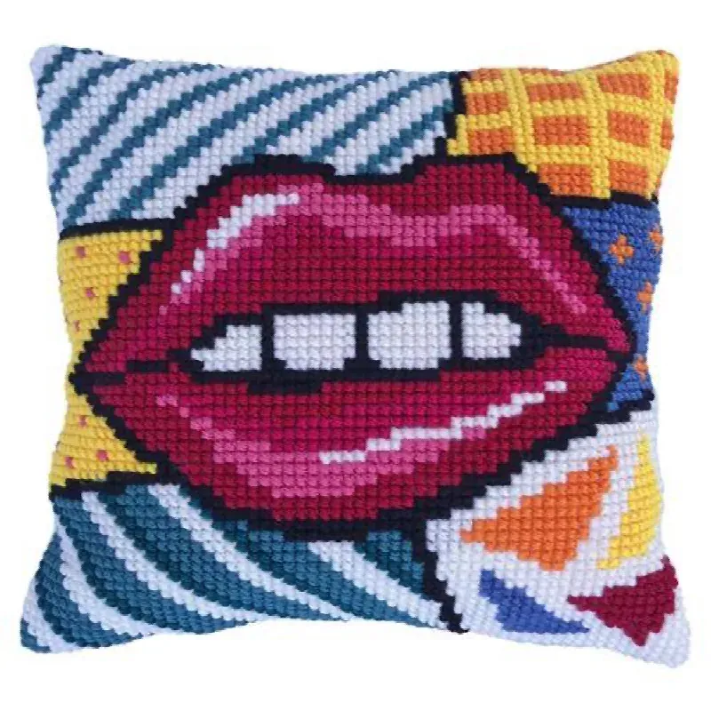 Kit coussin point de croix Le van, 40 x 40 cm
