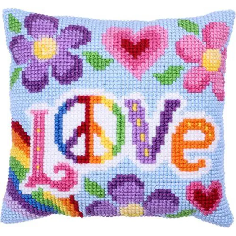 Kit coussin point de croix Le van, 40 x 40 cm