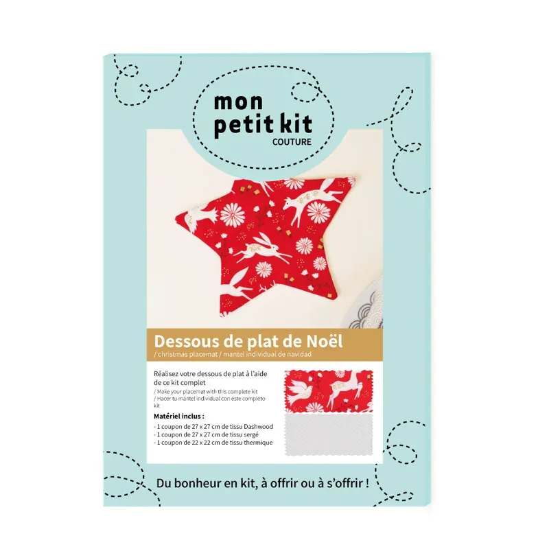 Kit couture dessous de plat de Noël, niveau débutant : vue 1