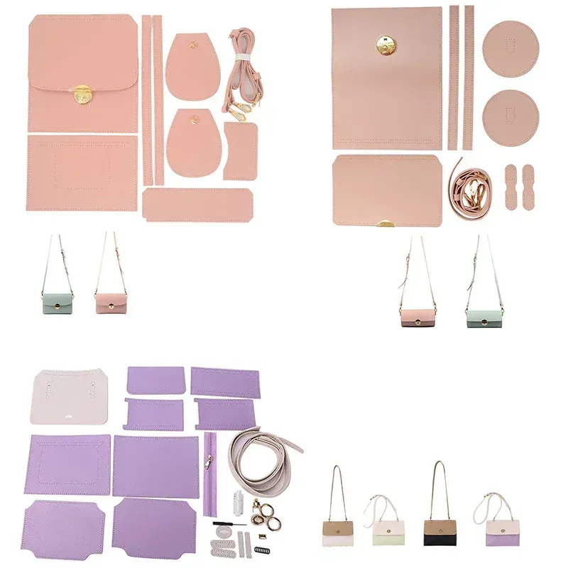 Kit couture à la main pour réaliser un sac en cuir PU