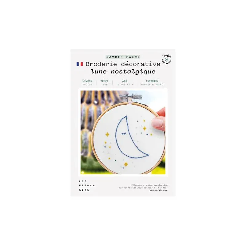 Kit de broderie traditionnelle Lune romantique : vue 1