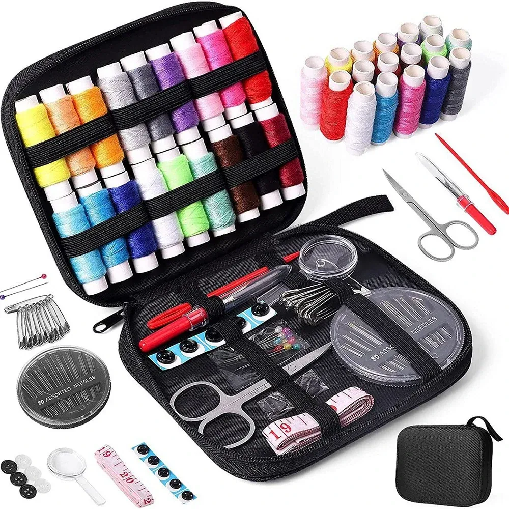 Kit de couture avec fils, aiguilles et accessoires