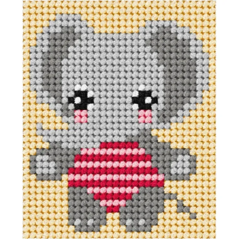 Kit demi-point enfant bébé éléphant, 17 x 20,5 cm : vue 1