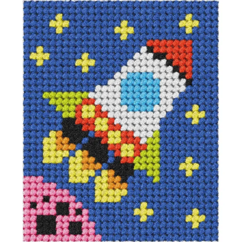 Kit demi-point enfant la fusée, 17 x 20,5 cm : vue 1