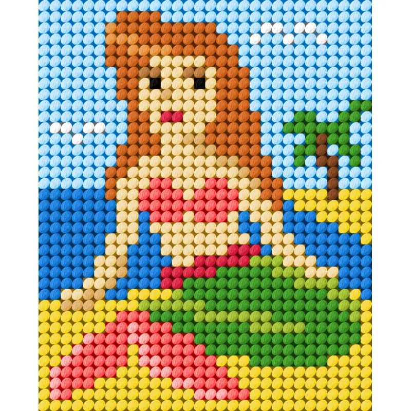 Kit demi-point enfant La petite sirène, 17 x 20,5 cm : vue 1