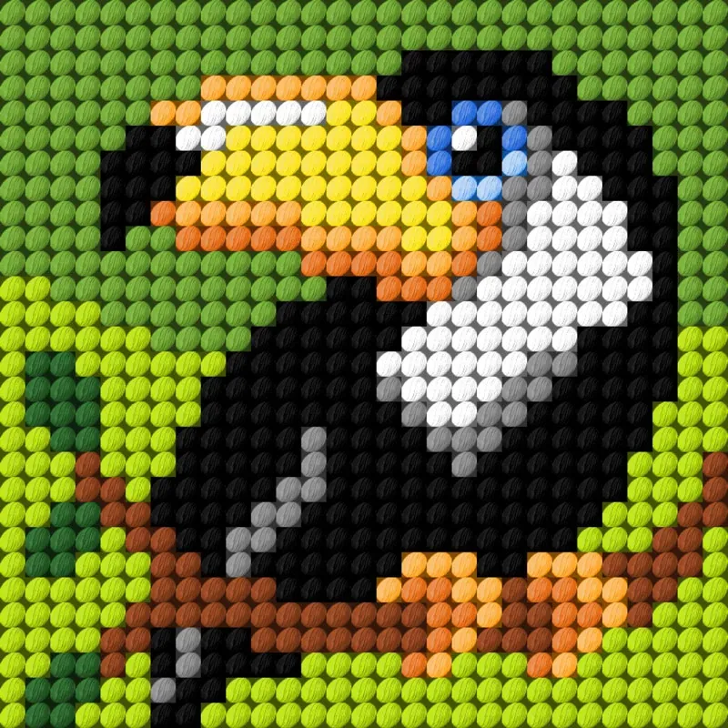 Kit demi-point enfant le toucan, 10,5 x 10,5 cm : vue 1