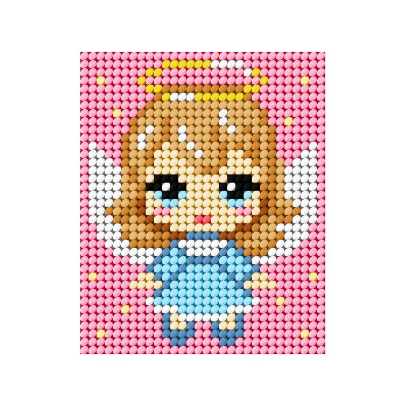 Kit demi-point enfant petit ange kawai, 17 x 20,5 cm : vue 1