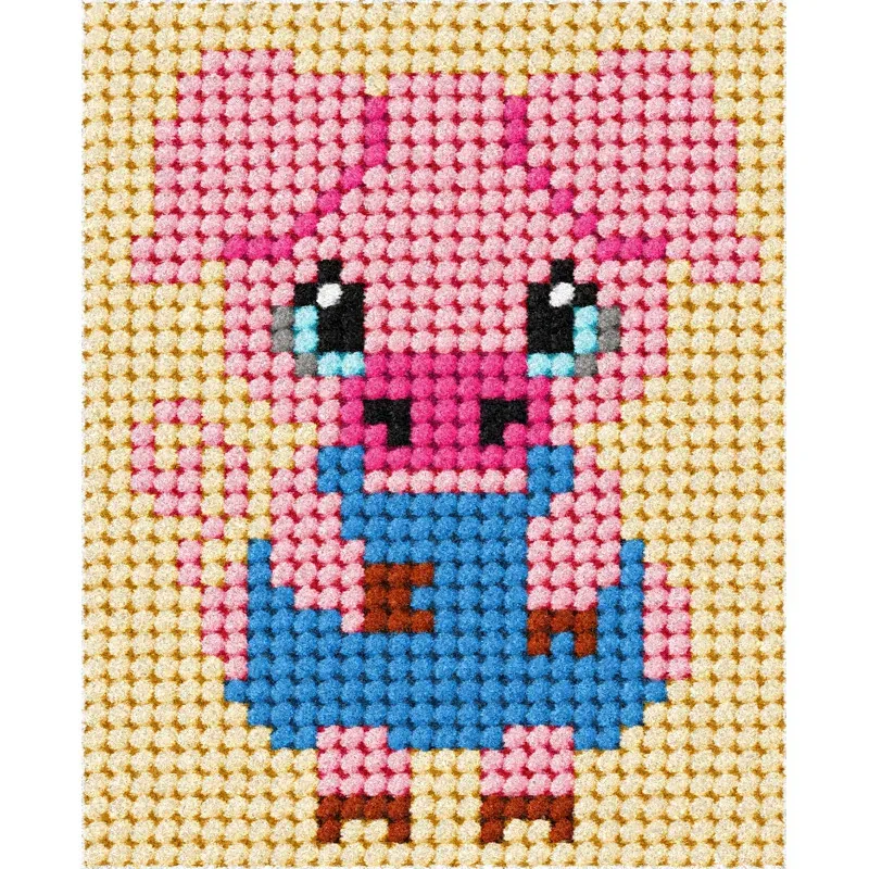 Kit demi-point enfant petit cochon, 17 x 20,5 cm : vue 1