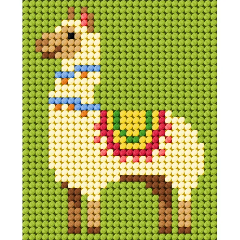 Kit demi-point enfant petit lama, 17 x 20,5 cm : vue 1