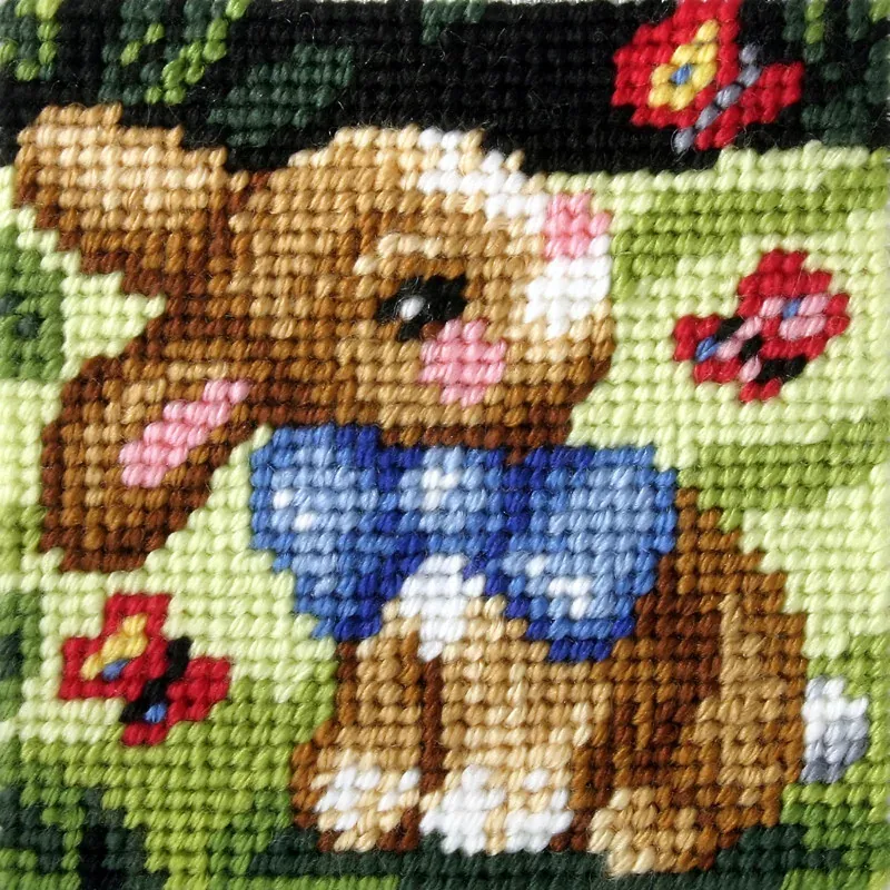 Kit demi-point enfant petit lapin au nœud papillon : vue 1