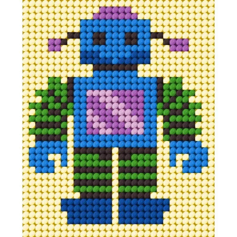 Kit demi-point enfant petit robot, 17 x 20,5 cm : vue 1