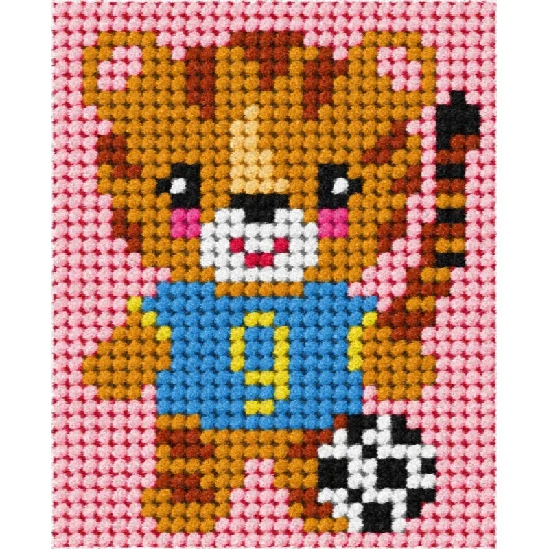 Kit demi-point enfant le petit tigre au ballon, 17 x 20,5 cm : vue 1