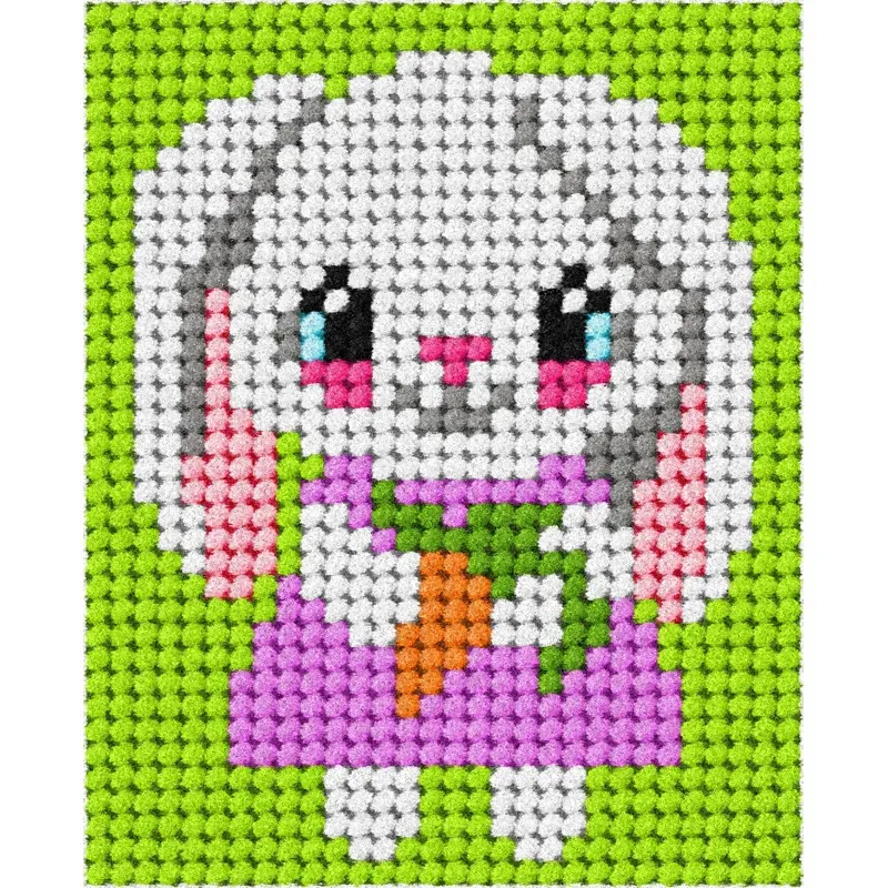 Kit demi-point enfant petite lapine, 17 x 20,5 cm : vue 1