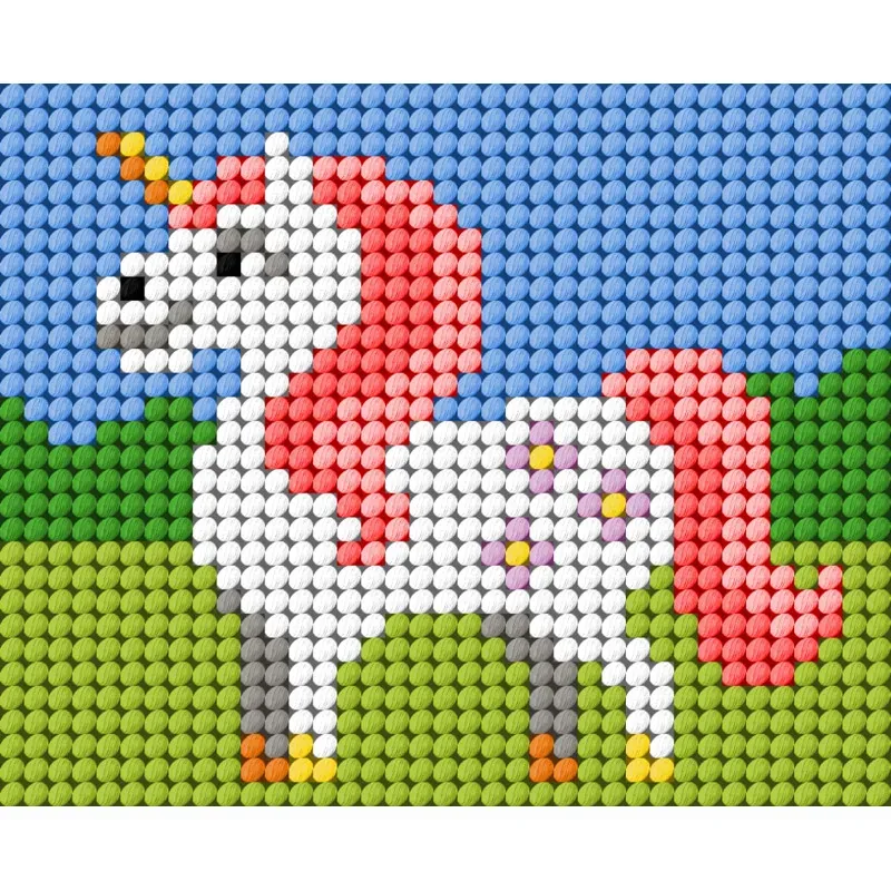 Kit demi-point enfant petite licorne, 17 x 20,5 cm : vue 1