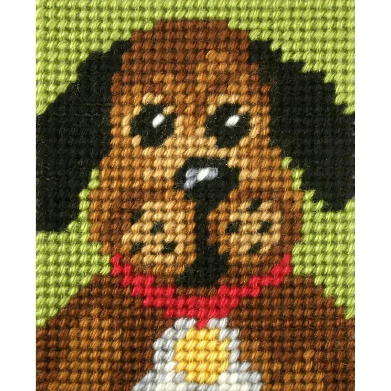 Kit demi-point enfant tête de chien, 17 x 20,5 cm : vue 1