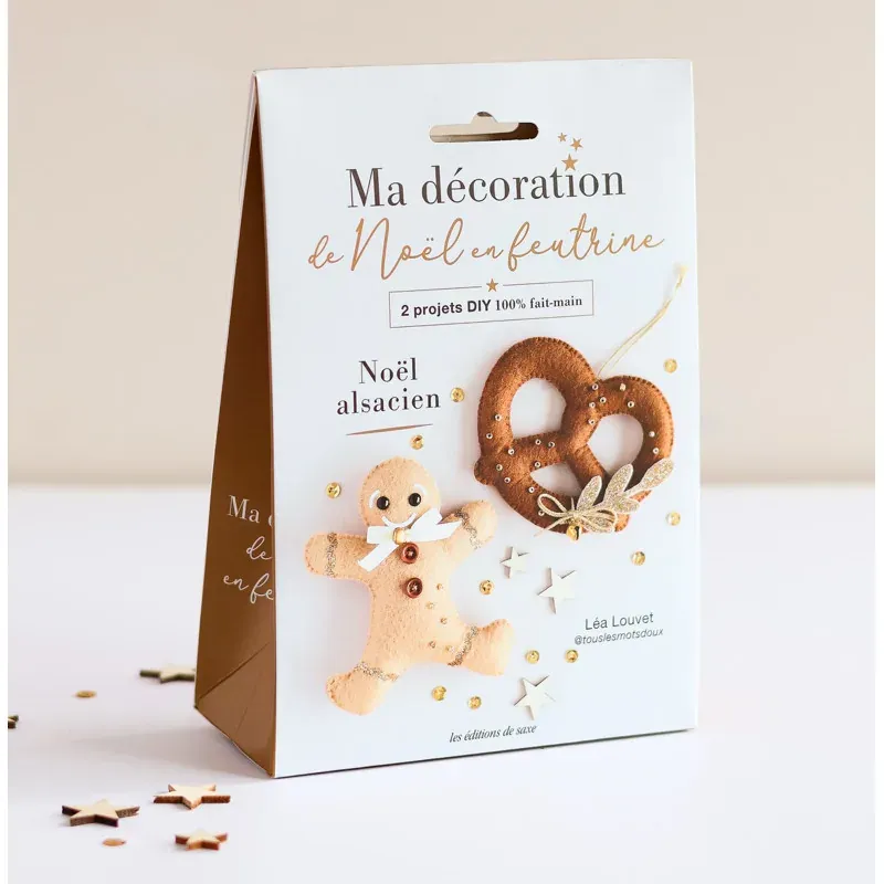 Kit feutrine déco de Noël alsacien, 2 suspensions : vue 1