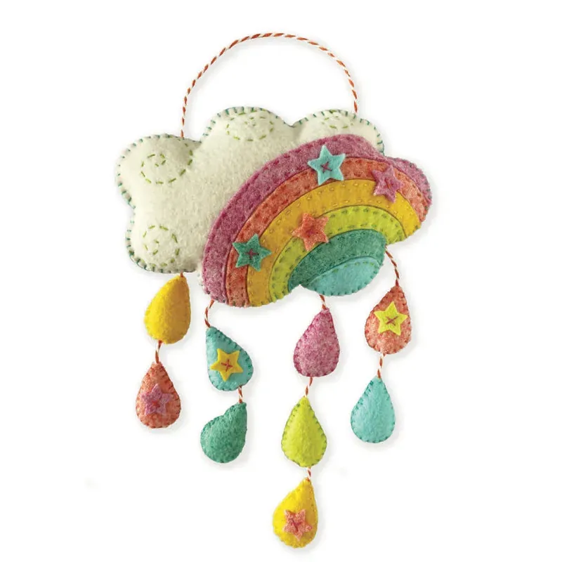 Kit feutrine pendentif nuage bonheur, 17 x 25 cm : vue 1