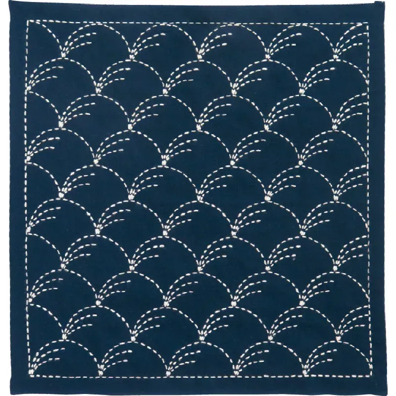Kit initiation sashiko Hanafukin, tissu 33x66 cm : vue 1