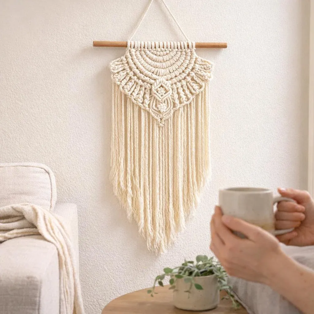 Kit macramé coquillage en coton recyclé
