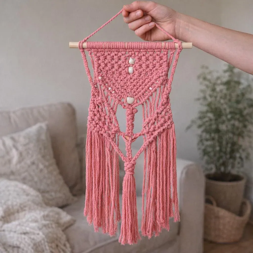 Kit macramé French Kiss tenture murale décorative