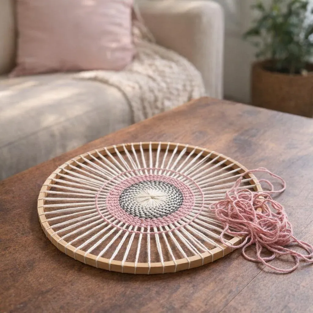 Kit métier à tisser rond en bois 28,5 cm