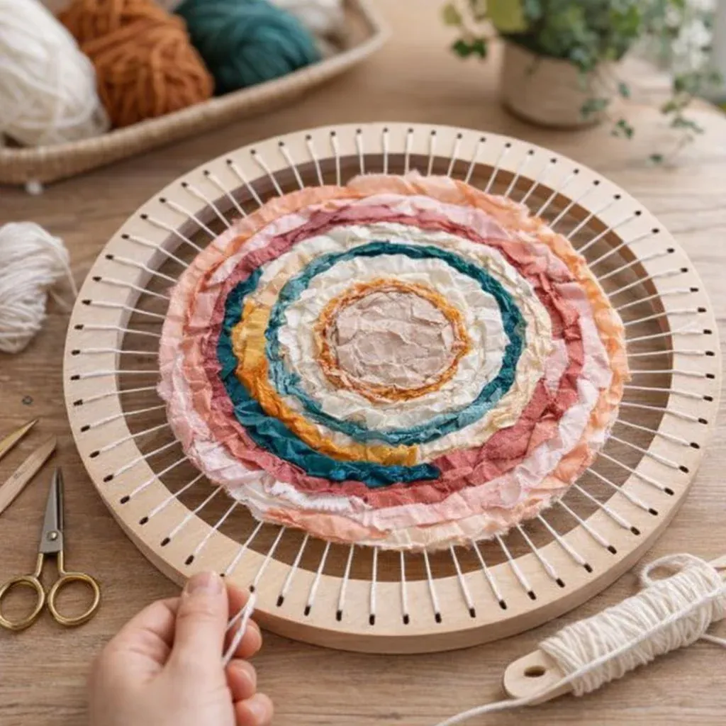 Kit métier à tisser rond Poétique en bambou