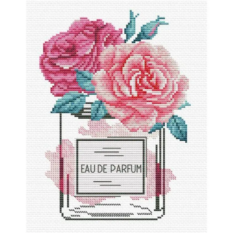 Kit point de croix no count Rose Chic, 14.8 x 20.5 cm