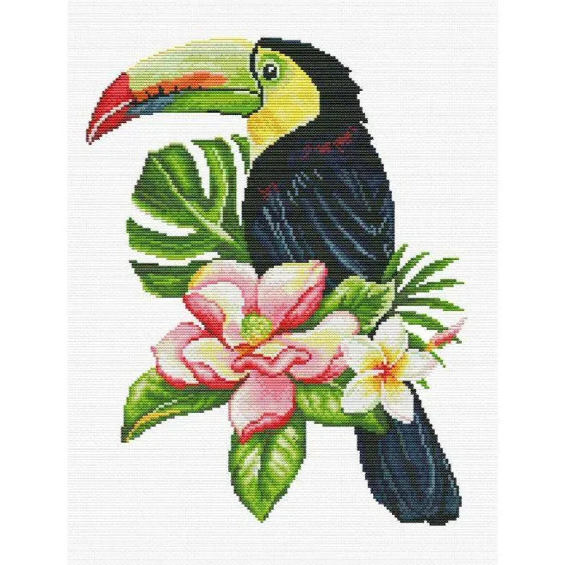 Kit point de croix no count toucan, 26 x 34 cm